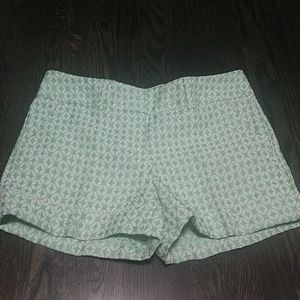 New York and Co. Mint shorts with sheen